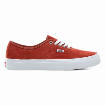 Vans Pig Suede Authentic - Miesten Tennarit - TummanPunainen/Valkoinen